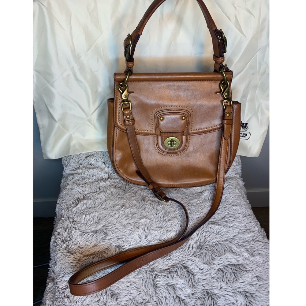 COACH Legacy Tan Leather Willis Handbag